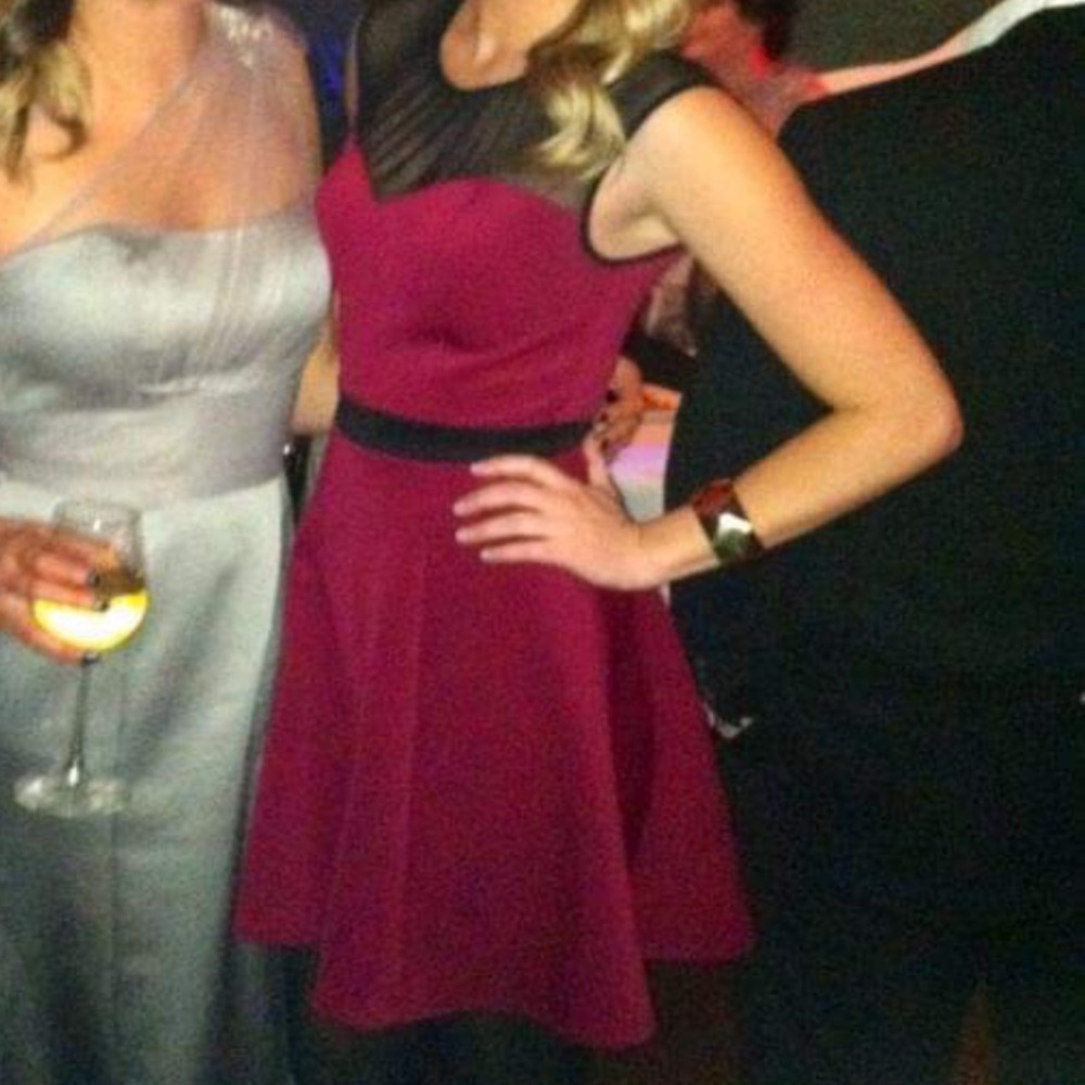Maroon cocktail dress